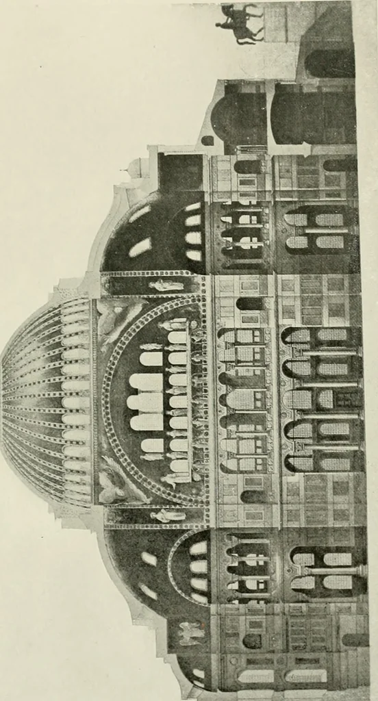 An illustration from Medieval architecture, its origins and development, with lists of monuments and bibliographies, 1912, leaf 252