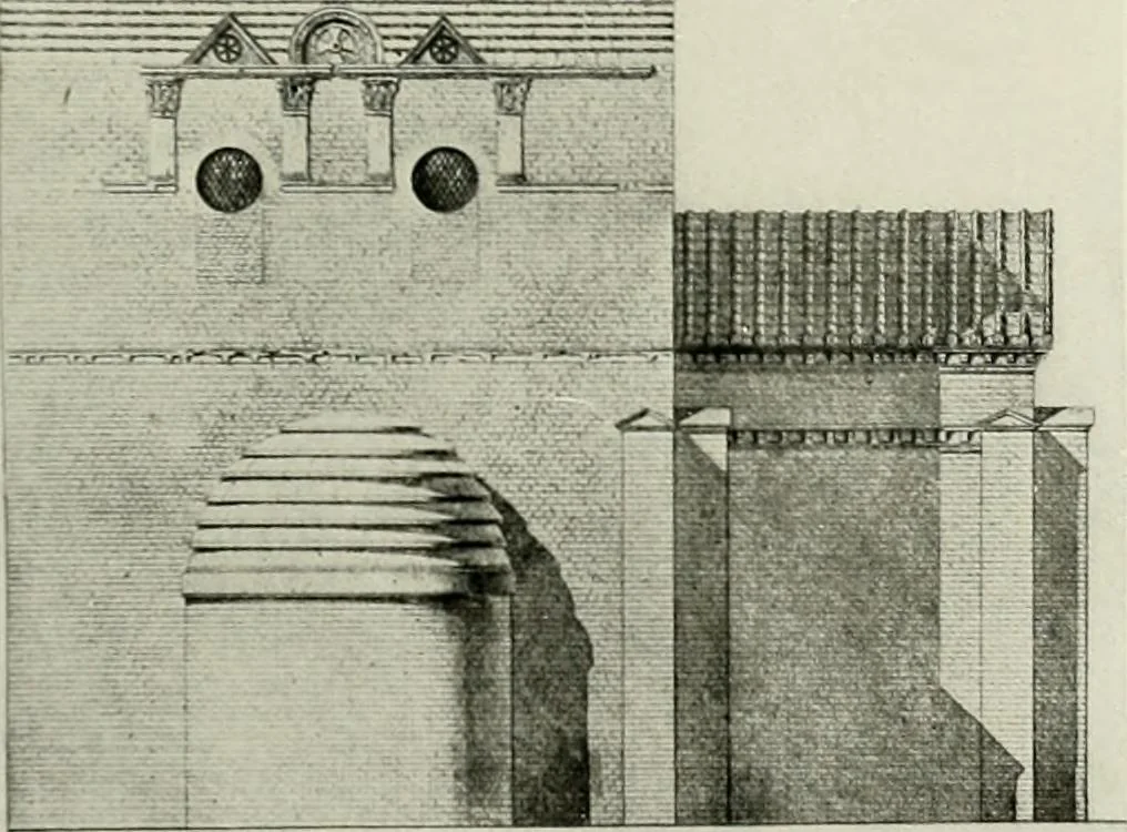 An illustration from Medieval architecture, its origins and development, with lists of monuments and bibliographies, 1912, leaf 278