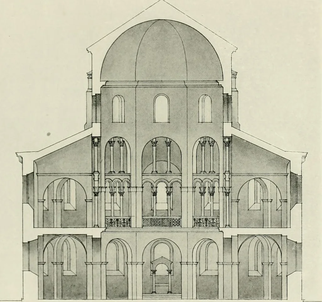 An illustration from Medieval architecture, its origins and development, with lists of monuments and bibliographies, 1912, leaf 290