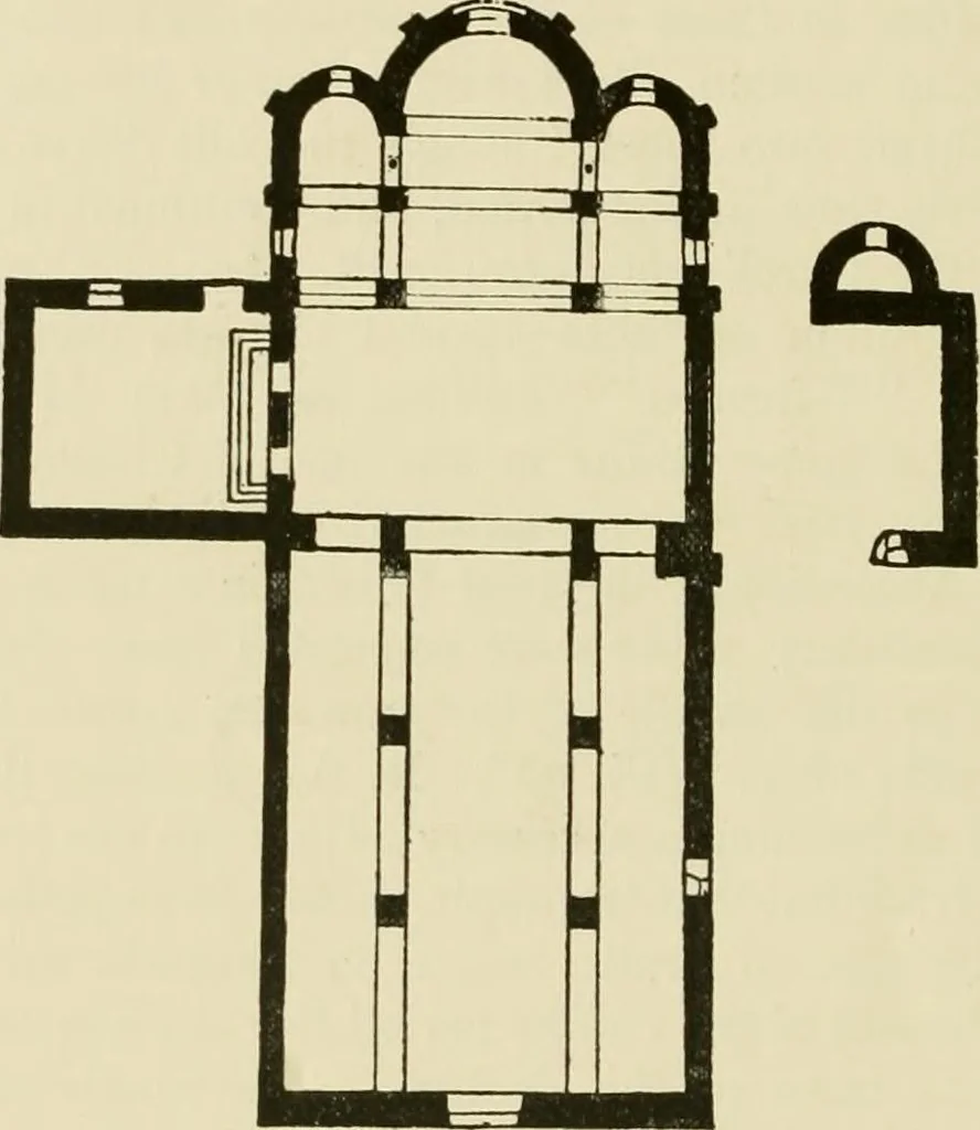 An illustration from Medieval architecture, its origins and development, with lists of monuments and bibliographies, 1912, leaf 311