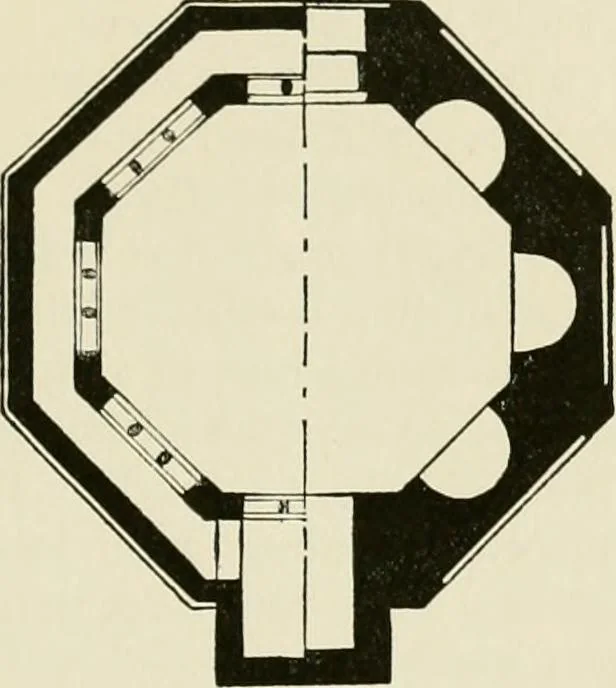 An illustration from Medieval architecture, its origins and development, with lists of monuments and bibliographies, 1912, leaf 312