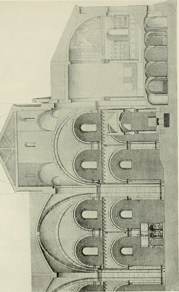 An illustration from Medieval architecture, its origins and development, with lists of monuments and bibliographies, 1912, leaf 314