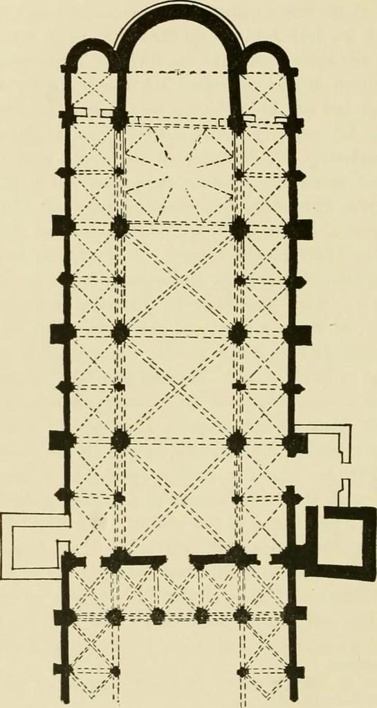 An illustration from Medieval architecture, its origins and development, with lists of monuments and bibliographies, 1912, leaf 319