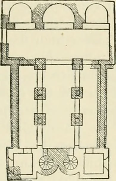 An illustration from Medieval architecture, its origins and development, with lists of monuments and bibliographies, 1912, leaf 320