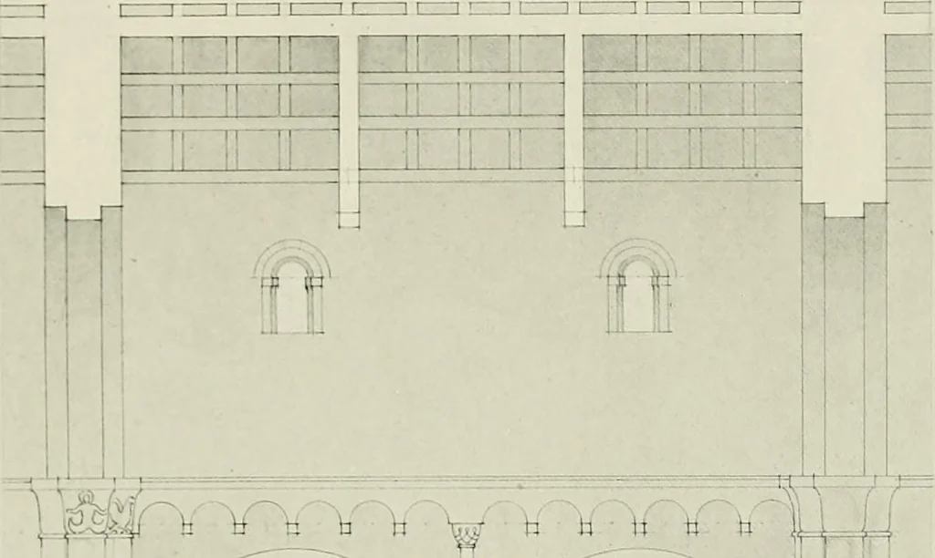 An illustration from Medieval architecture, its origins and development, with lists of monuments and bibliographies, 1912, leaf 324