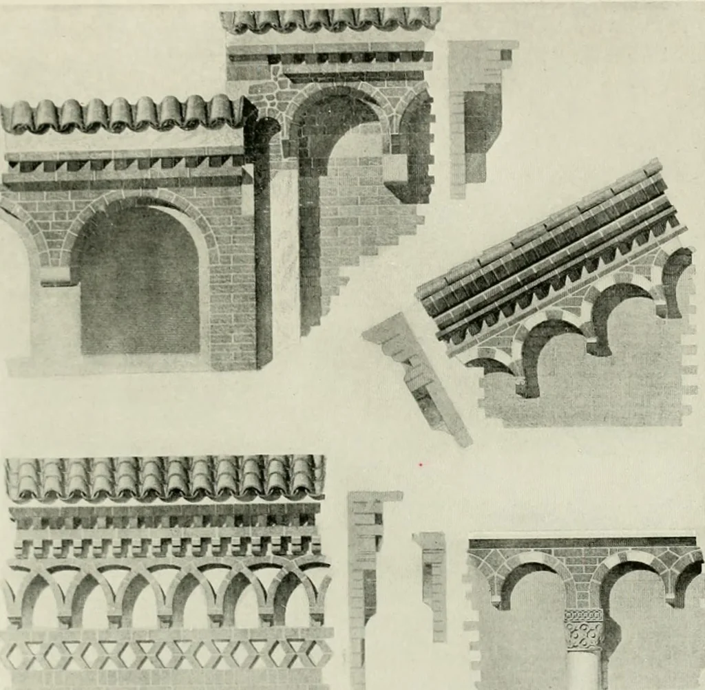 An illustration from Medieval architecture, its origins and development, with lists of monuments and bibliographies, 1912, leaf 396