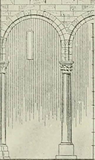 An illustration from Medieval architecture, its origins and development, with lists of monuments and bibliographies, 1912, leaf 406