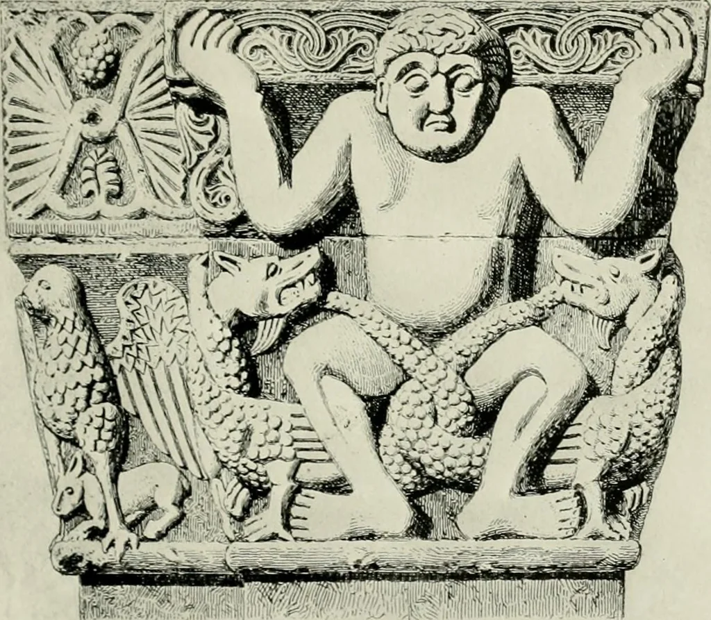 An illustration from Medieval architecture, its origins and development, with lists of monuments and bibliographies, 1912, leaf 412