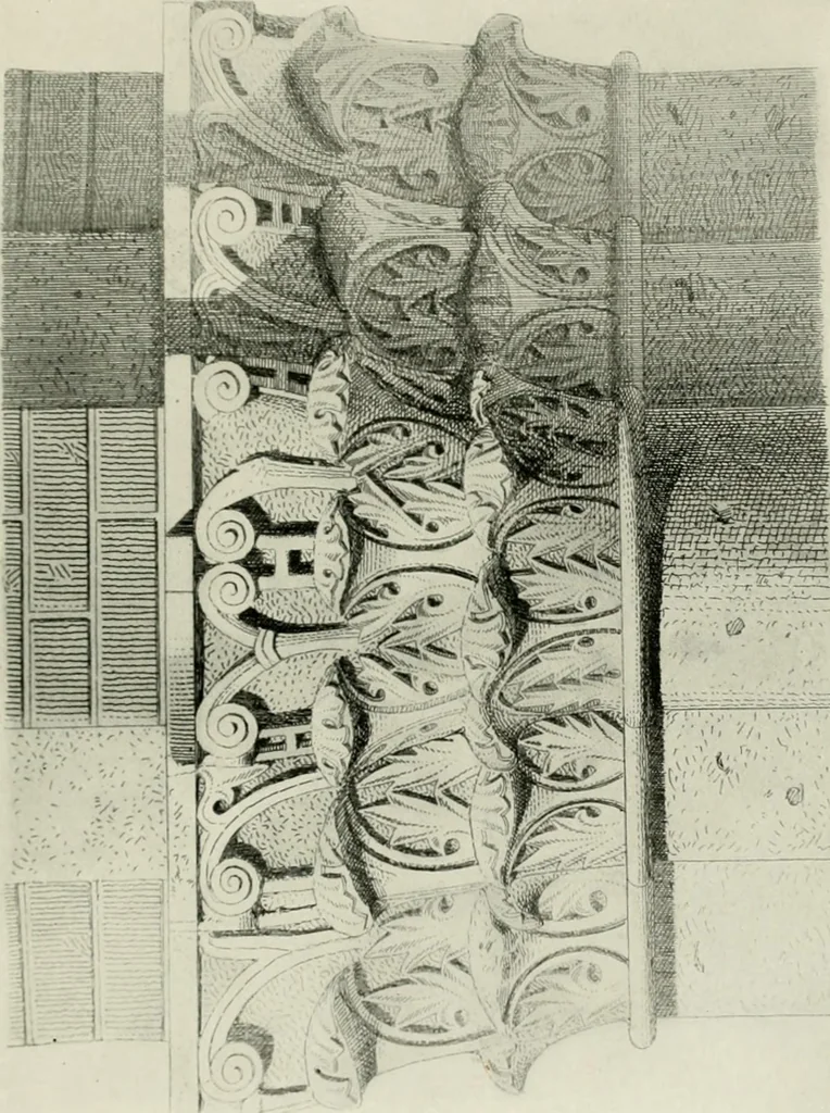 An illustration from Medieval architecture, its origins and development, with lists of monuments and bibliographies, 1912, leaf 418