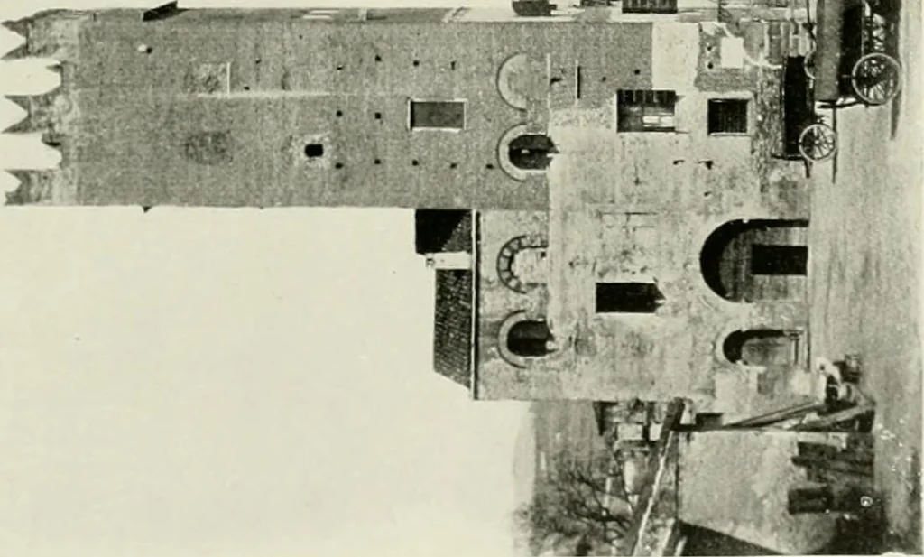 An illustration from Medieval architecture, its origins and development, with lists of monuments and bibliographies, 1912, leaf 422