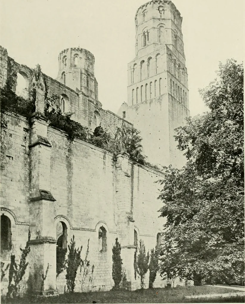 An illustration from Medieval architecture, its origins and development, with lists of monuments and bibliographies, 1912, leaf 452