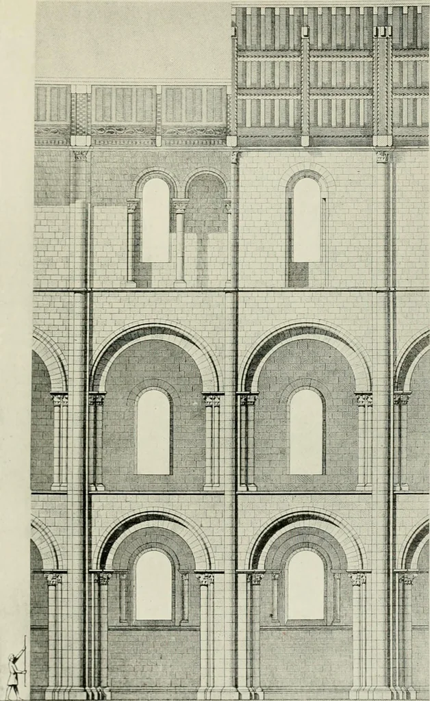 An illustration from Medieval architecture, its origins and development, with lists of monuments and bibliographies, 1912, leaf 462