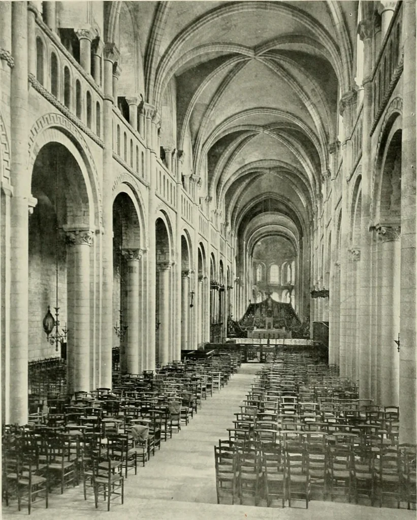 An illustration from Medieval architecture, its origins and development, with lists of monuments and bibliographies, 1912, leaf 472