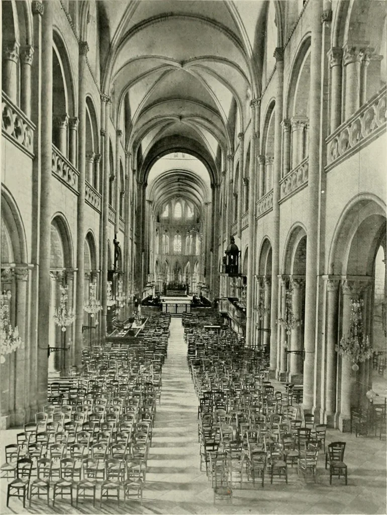 An illustration from Medieval architecture, its origins and development, with lists of monuments and bibliographies, 1912, leaf 476