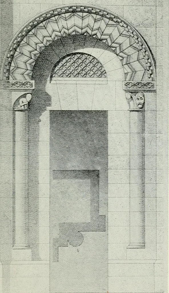 An illustration from Medieval architecture, its origins and development, with lists of monuments and bibliographies, 1912, leaf 514