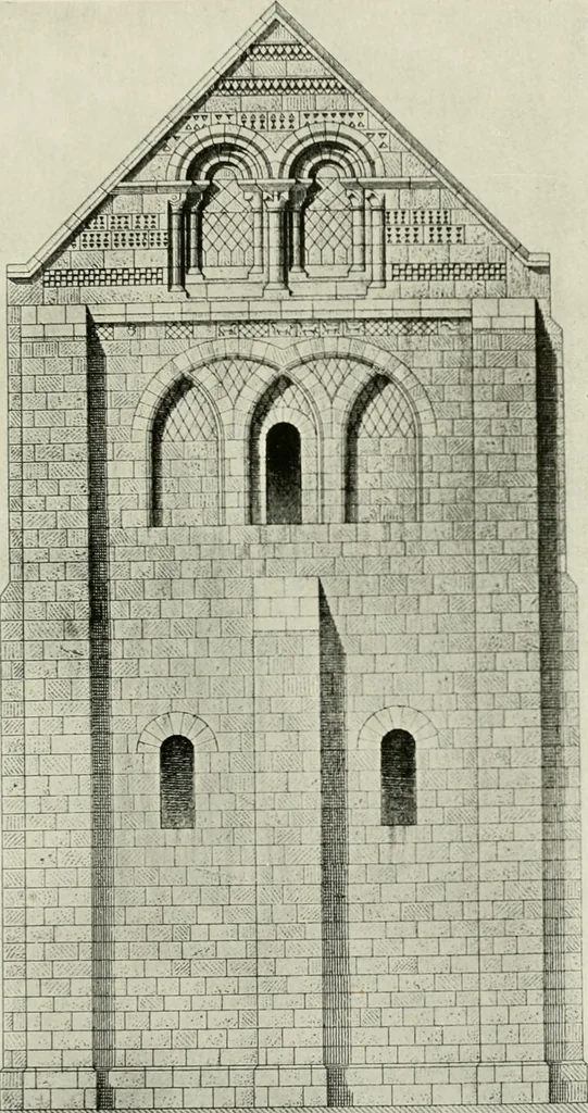 An illustration from Medieval architecture, its origins and development, with lists of monuments and bibliographies, 1912, leaf 520