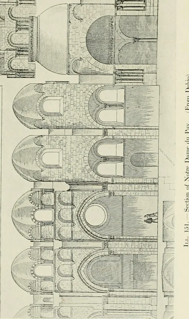 An illustration from Medieval architecture, its origins and development, with lists of monuments and bibliographies, 1912, leaf 540