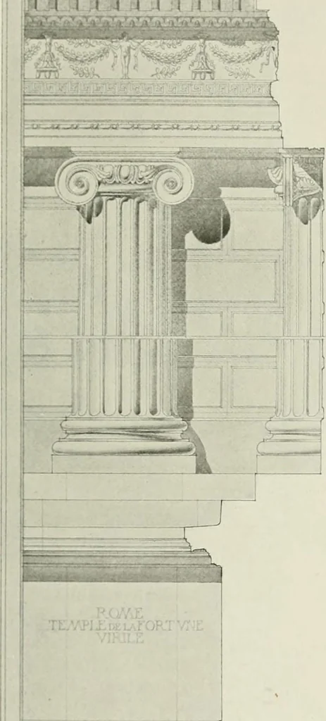 An illustration from Medieval architecture, its origins and development, with lists of monuments and bibliographies, 1912, leaf 70