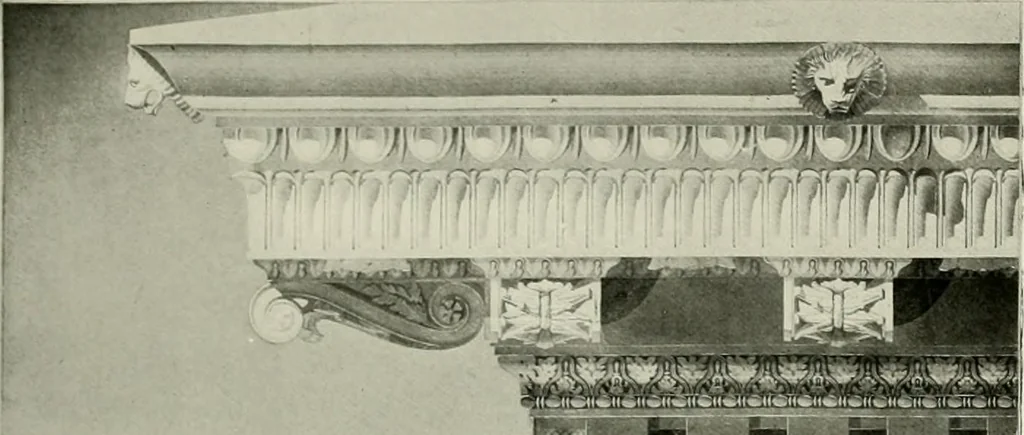 An illustration from Medieval architecture, its origins and development, with lists of monuments and bibliographies, 1912, leaf 80