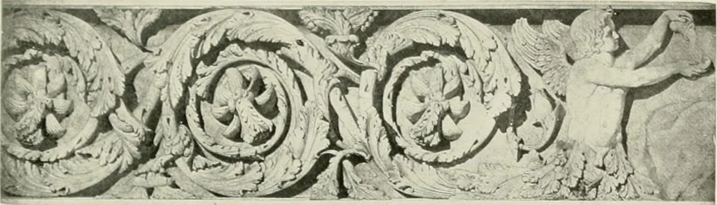 An illustration from Medieval architecture, its origins and development, with lists of monuments and bibliographies, 1912, leaf 84
