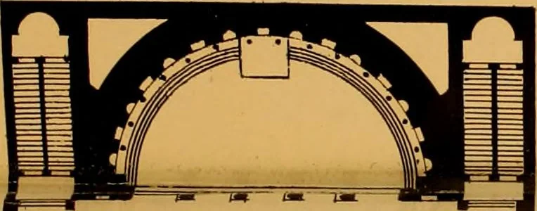 An illustration from Medieval architecture, its origins and development, with lists of monuments and bibliographies, 1912, leaf 90