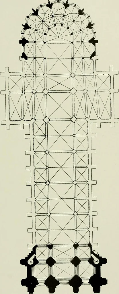 An illustration from Medieval architecture, its origins and development, with lists of monuments and bibliographies, 1912, leaf 110