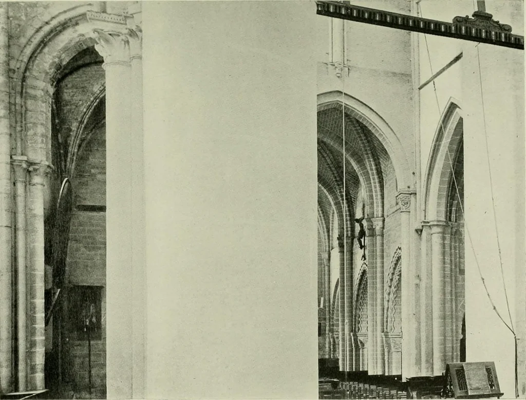 An illustration from Medieval architecture, its origins and development, with lists of monuments and bibliographies, 1912, leaf 114