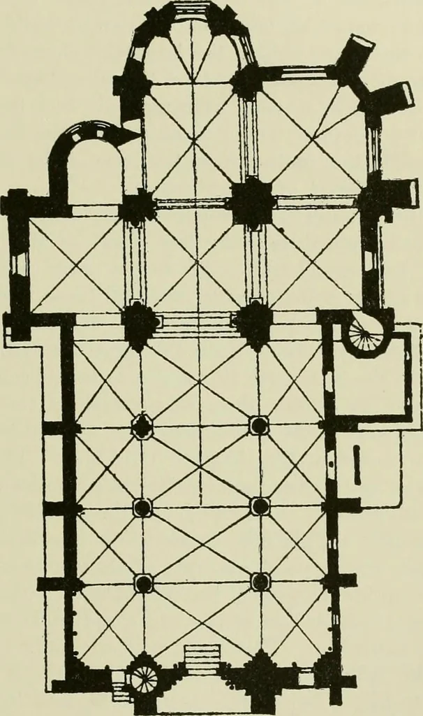 An illustration from Medieval architecture, its origins and development, with lists of monuments and bibliographies, 1912, leaf 126