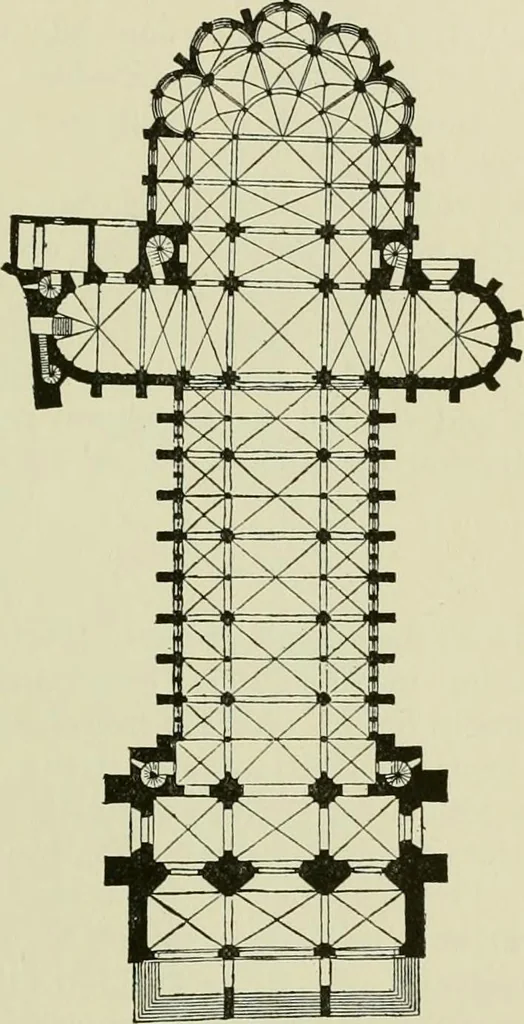 An illustration from Medieval architecture, its origins and development, with lists of monuments and bibliographies, 1912, leaf 130