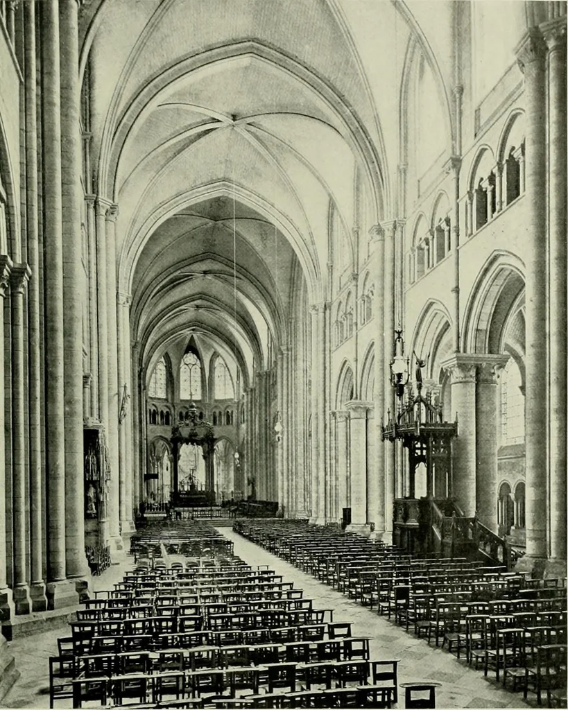 An illustration from Medieval architecture, its origins and development, with lists of monuments and bibliographies, 1912, leaf 138