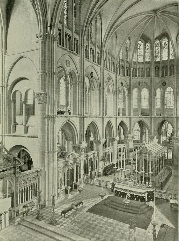 An illustration from Medieval architecture, its origins and development, with lists of monuments and bibliographies, 1912, leaf 152