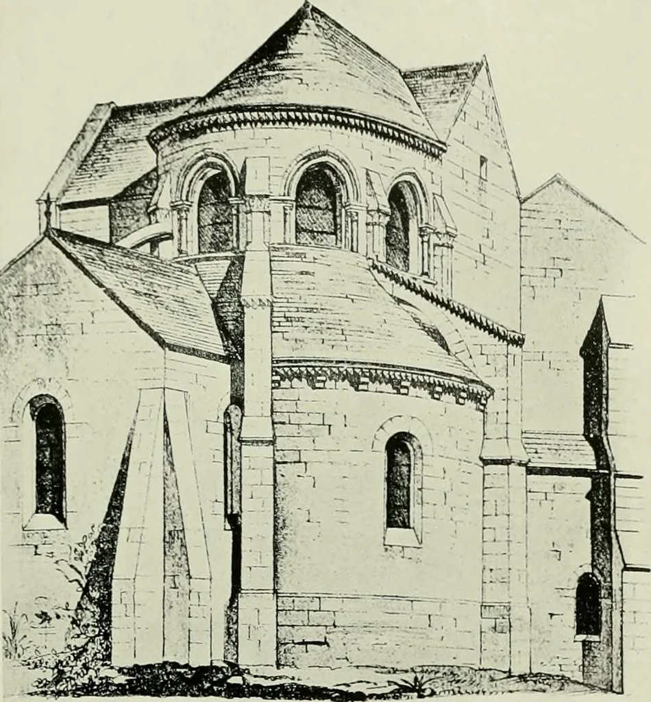 An illustration from Medieval architecture, its origins and development, with lists of monuments and bibliographies, 1912, leaf 154