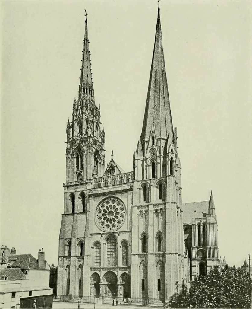 An illustration from Medieval architecture, its origins and development, with lists of monuments and bibliographies, 1912, leaf 176