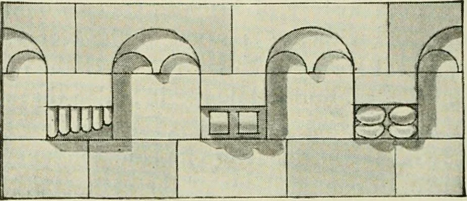 An illustration from Medieval architecture, its origins and development, with lists of monuments and bibliographies, 1912, leaf 221