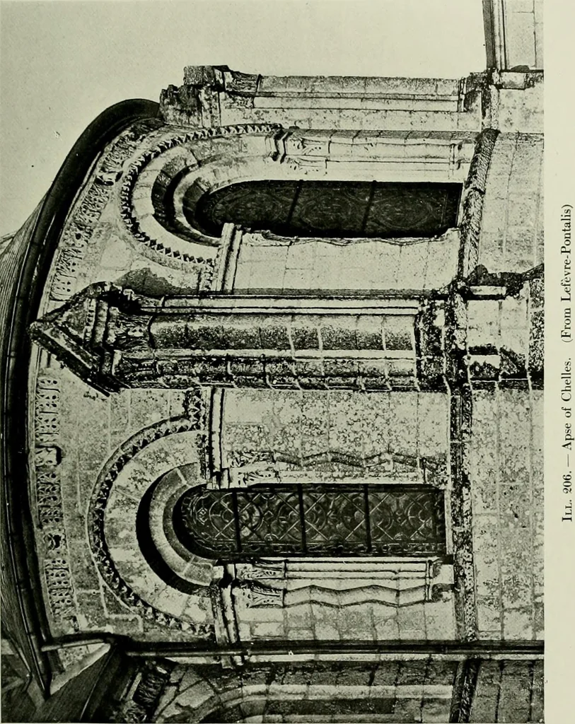 An illustration from Medieval architecture, its origins and development, with lists of monuments and bibliographies, 1912, leaf 224