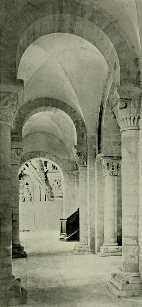 An illustration from Medieval architecture, its origins and development, with lists of monuments and bibliographies, 1912, leaf 24