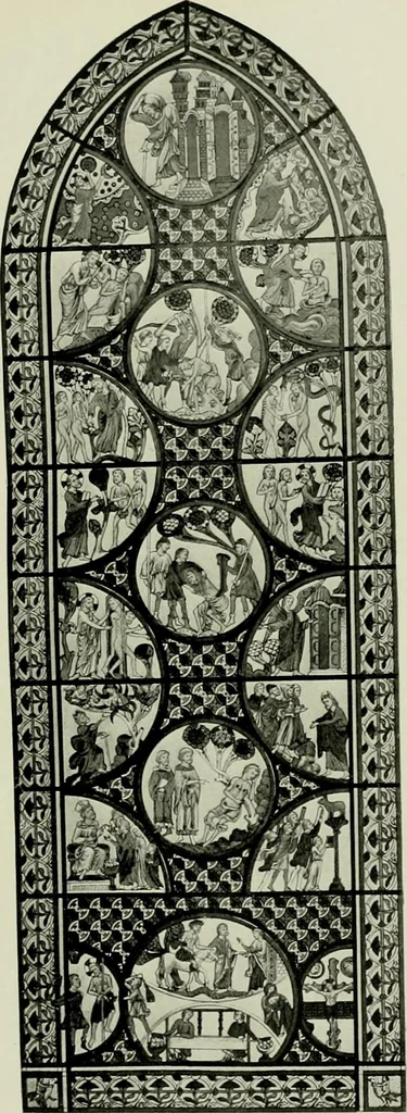 An illustration from Medieval architecture, its origins and development, with lists of monuments and bibliographies, 1912, leaf 244