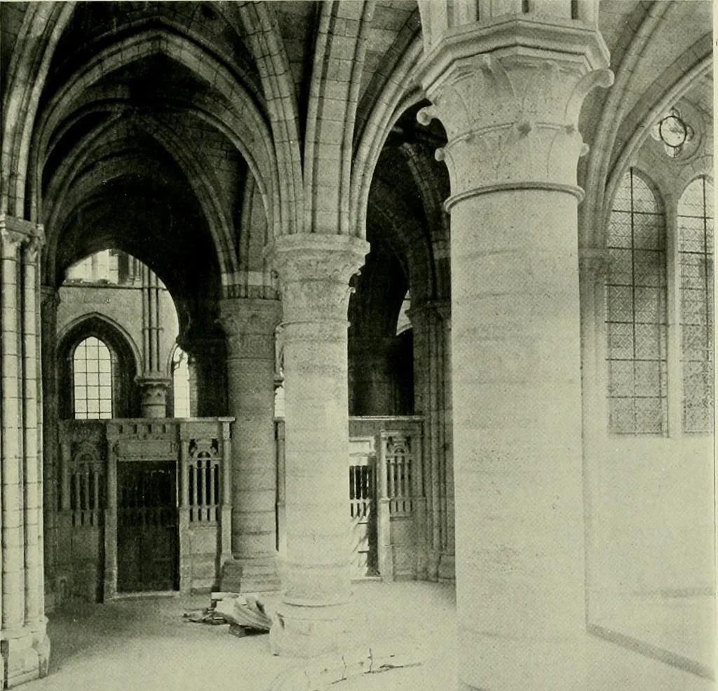 An illustration from Medieval architecture, its origins and development, with lists of monuments and bibliographies, 1912, leaf 372