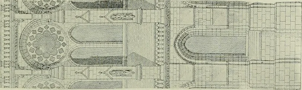 An illustration from Medieval architecture, its origins and development, with lists of monuments and bibliographies, 1912, leaf 374