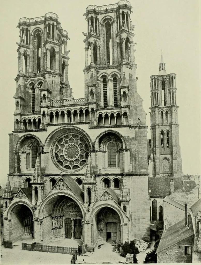 An illustration from Medieval architecture, its origins and development, with lists of monuments and bibliographies, 1912, leaf 390