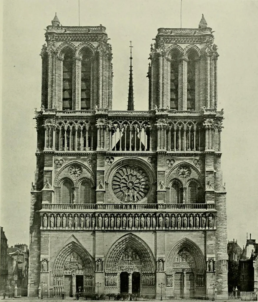 An illustration from Medieval architecture, its origins and development, with lists of monuments and bibliographies, 1912, leaf 394