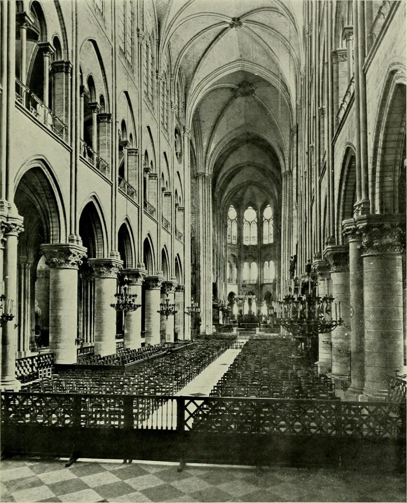 An illustration from Medieval architecture, its origins and development, with lists of monuments and bibliographies, 1912, leaf 406