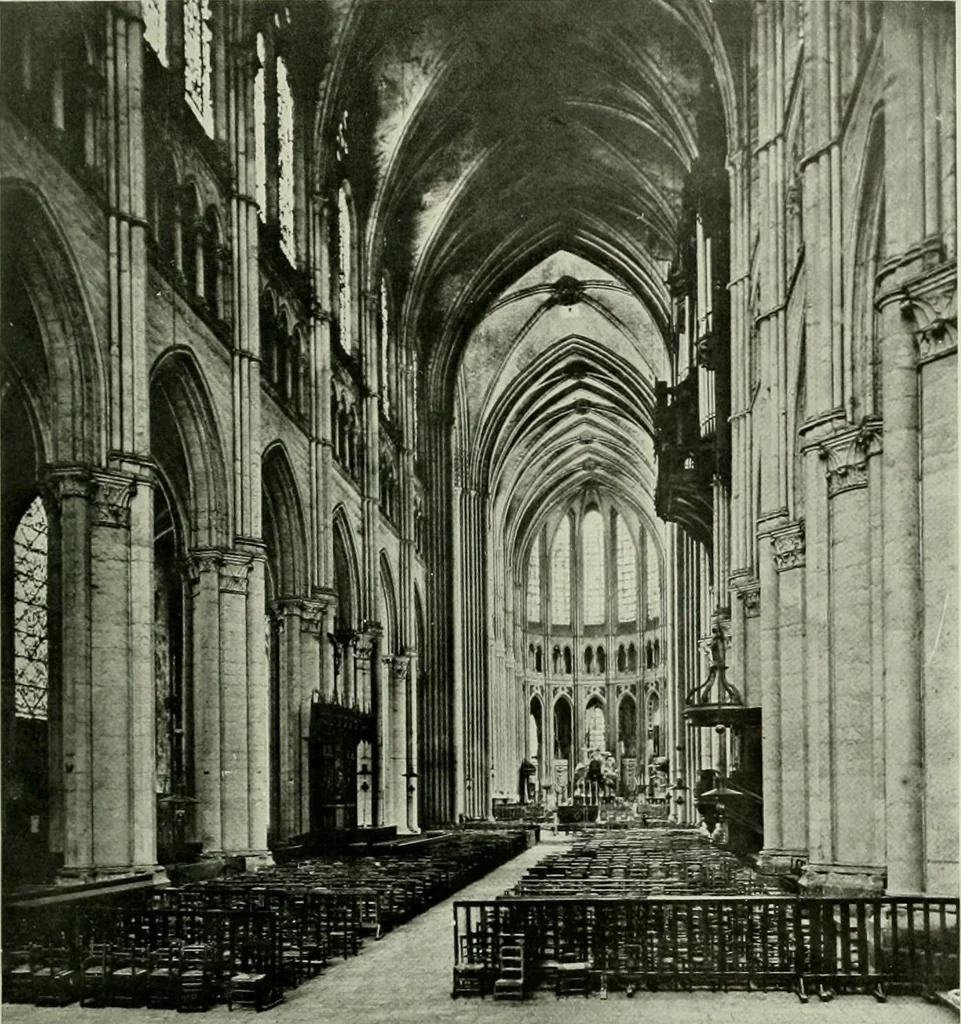 An illustration from Medieval architecture, its origins and development, with lists of monuments and bibliographies, 1912, leaf 412