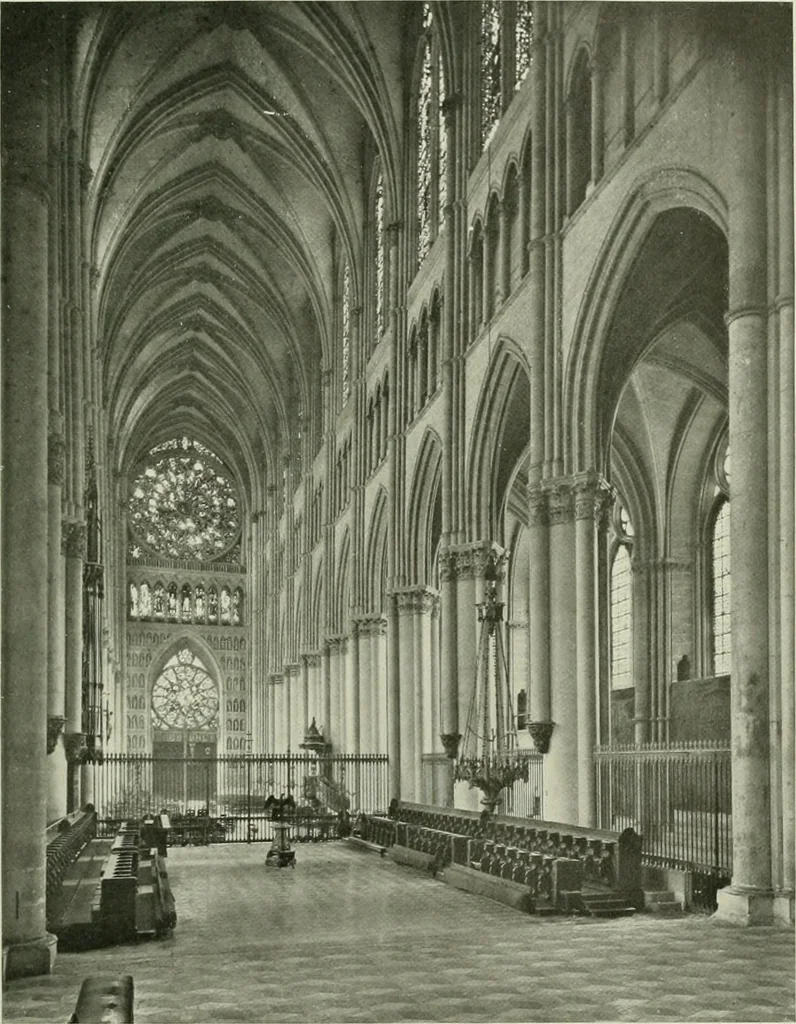 An illustration from Medieval architecture, its origins and development, with lists of monuments and bibliographies, 1912, leaf 414