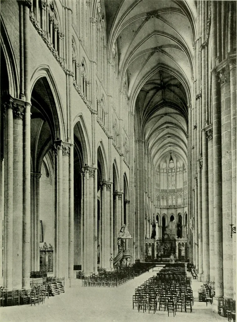 An illustration from Medieval architecture, its origins and development, with lists of monuments and bibliographies, 1912, leaf 426