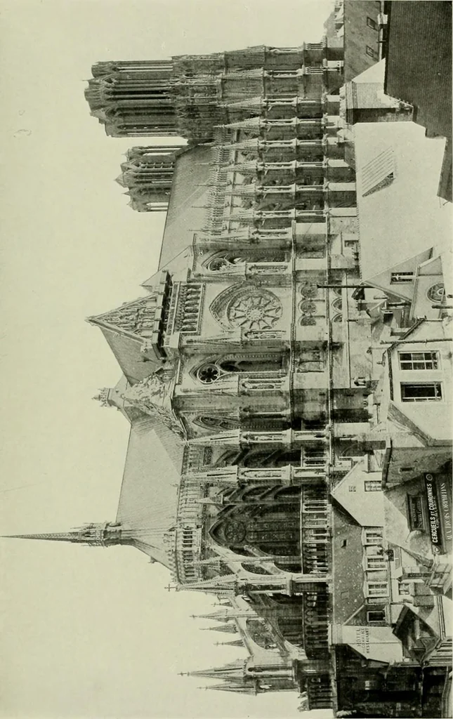An illustration from Medieval architecture, its origins and development, with lists of monuments and bibliographies, 1912, leaf 434