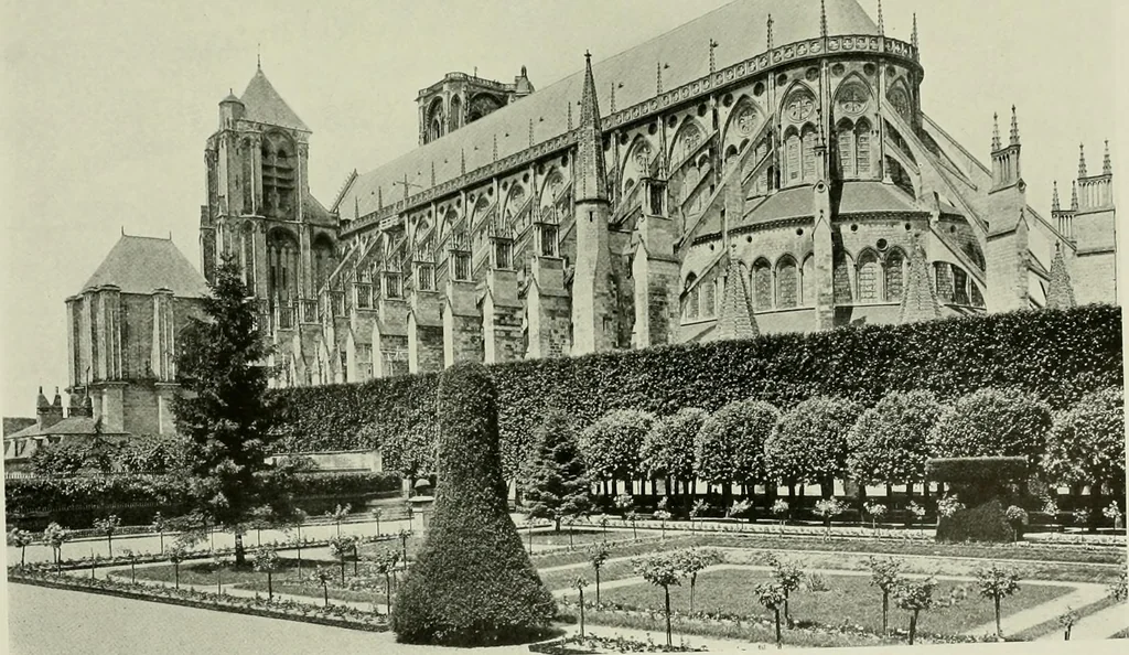 An illustration from Medieval architecture, its origins and development, with lists of monuments and bibliographies, 1912, leaf 438
