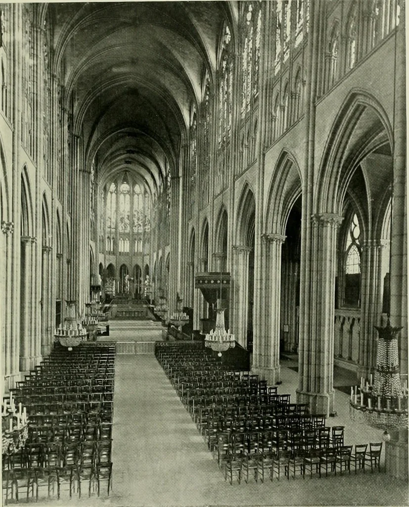 An illustration from Medieval architecture, its origins and development, with lists of monuments and bibliographies, 1912, leaf 454