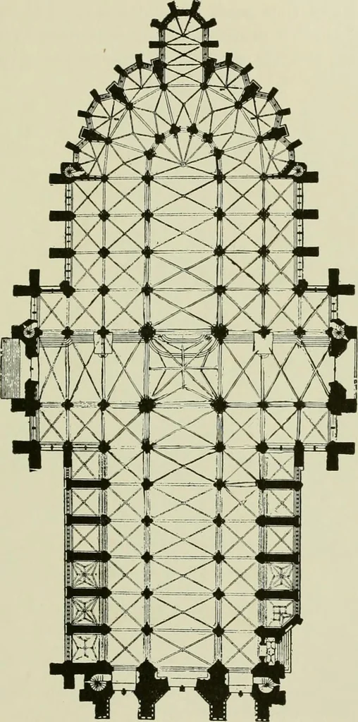 An illustration from Medieval architecture, its origins and development, with lists of monuments and bibliographies, 1912, leaf 462