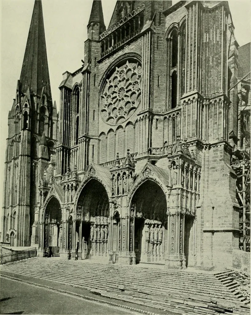 An illustration from Medieval architecture, its origins and development, with lists of monuments and bibliographies, 1912, leaf 478